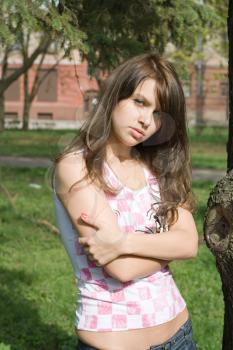 Royalty Free Photo of a Girl in a Park