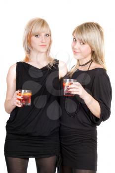 Royalty Free Photo of Two Women With Drinks