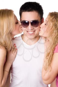 Royalty Free Photo of a Girls Kissing