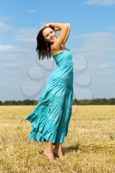 Royalty Free Photo of a Woman in a Field