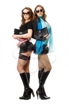 Royalty Free Photo of Two Women Back to Back