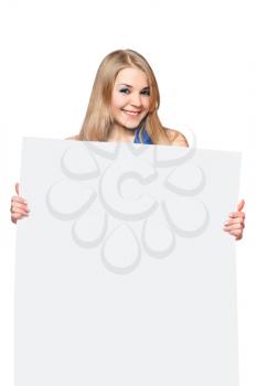 Royalty Free Photo of a Woman With a Board