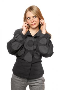 Royalty Free Photo of a Woman on the Phone