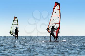 Royalty Free Photo of Two Windsurfers