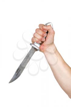 Royalty Free Photo of a Male Fist Holding a Knife