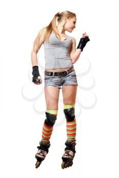 Royalty Free Photo of a Girl on Roller Skates