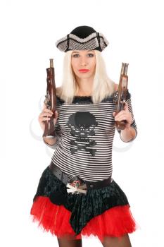 Royalty Free Photo of a Woman in a Pirate Costume