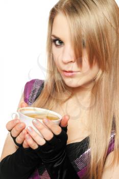 Royalty Free Photo of a Woman Drinking Tea