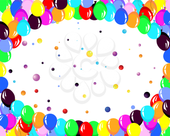 Royalty Free Clipart Image of Colorful Balloons