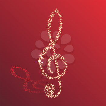 Royalty Free Clipart Image of a Music Note