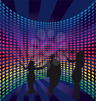 Royalty Free Clipart Image of a Disco Dance Illustration