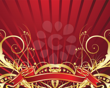 Royalty Free Clipart Image of an Abstract Festive Background