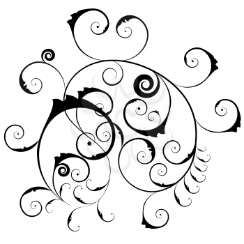 Royalty Free Clipart Image of an Ornate Floral Pattern