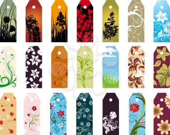 Royalty Free Clipart Image of Floral Bookmarks