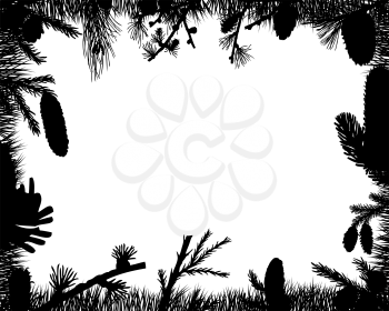 Royalty Free Clipart Image of a Floral Silhouette 