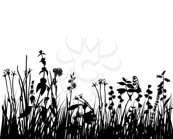 Royalty Free Clipart Image of a Grass Silhouette
