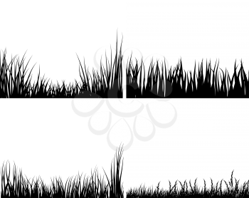 Royalty Free Clipart Image of Grass Silhouettes 