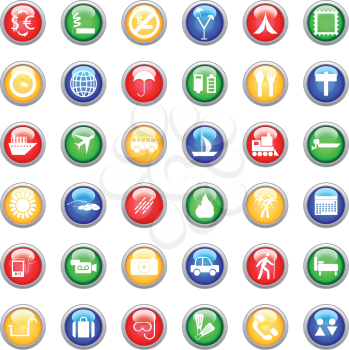 Royalty Free Clipart Image of Web Travel Icons