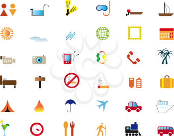 Royalty Free Clipart Image of Travel Icons