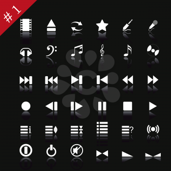 Royalty Free Clipart Image of a Web Icon Set