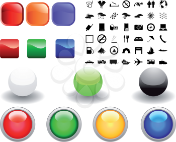 Royalty Free Clipart Image of a Different Icons