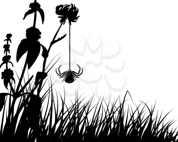 Royalty Free Clipart Image of a Grass Silhouette