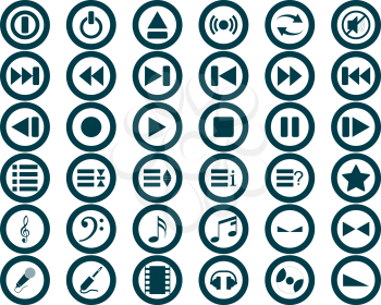 Royalty Free Clipart Image of  Music Icons