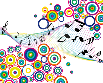 Royalty Free Clipart Image of an Abstract Musical Background
