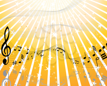 Royalty Free Clipart Image of a Musical Background