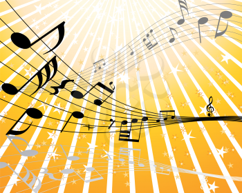 Royalty Free Clipart Image of a Musical Notes Background