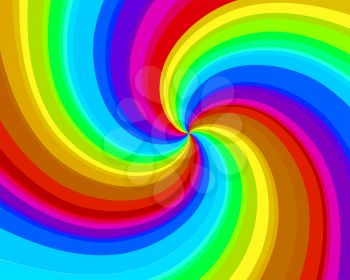 Royalty Free Clipart Image of a Colorful Spiral Background