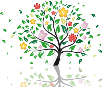 Royalty Free Clipart Image of a Blossom Tree