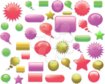 Royalty Free Clipart Image of a Set of Web Elements