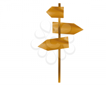 Royalty Free Clipart Image of Wooden Arrows