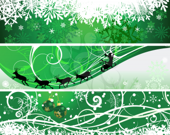 Vector Christmas (New Year) banners for design use