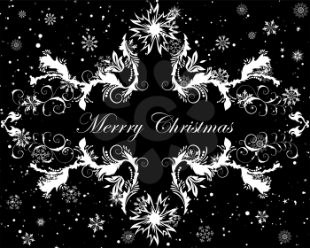 Beautiful vector Christmas (New Year) frame for design use