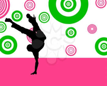 Disco dancer. Vector illustration for design use.