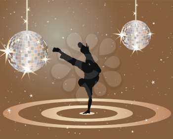 Disco dancer. Vector illustration for design use.