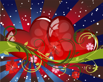 Abstract Valentine's day card. Vector illustration.