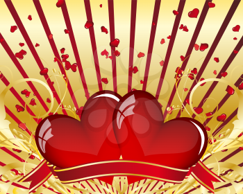 Abstract Valentine's day card. Vector illustration.