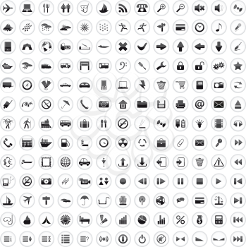 Biggest collection of 170  different icons for using in web design