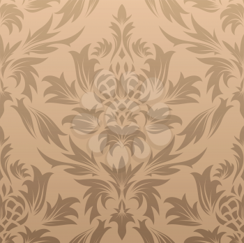 Damask seamless vector background.  For easy making seamless pattern just drag all group into swatches bar, and use it for filling any contours.