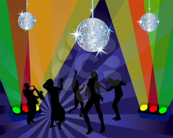 Nightclub dancer theme. Vector illustration for design use.