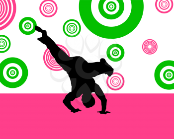 Dancer theme. Vector illustration for design use.