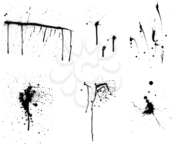 Abstract grunge vector background set for design use. 