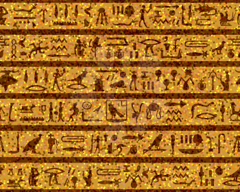 Egyptian seamless hieroglyphs pattern.  For easy making seamless pattern just drag all group into swatches bar, and use it for filling any contours.