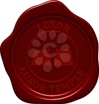Luxor temple. Sealing wax stamp for design use.