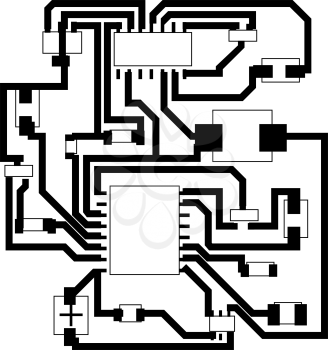 Electric scheme for design use. Vector illustration.