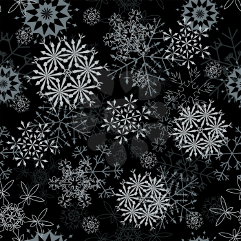 Seamless snowflakes background for winter and christmas theme