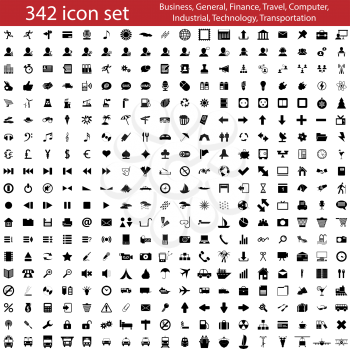 Biggest collection of different icons. Vector illustration.